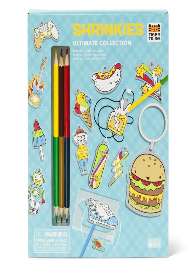 Tiger Tribe: Shrinkies - Ultimate Collection - Color & Bake to Create Charms for Jewelry & Keychains, Craft Kit, Kids Ages 5+, Adult Supervision - Image 1